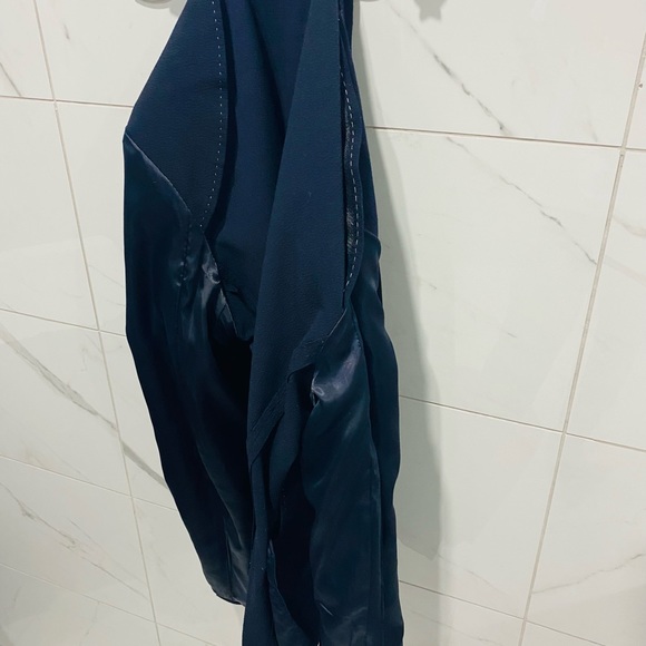 H&M Slim Fit Large Dark Blue Blazer - Picture 5 of 5